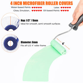 PinStone 1/3-inch nap mini rollers for precise trimming in tight spaces