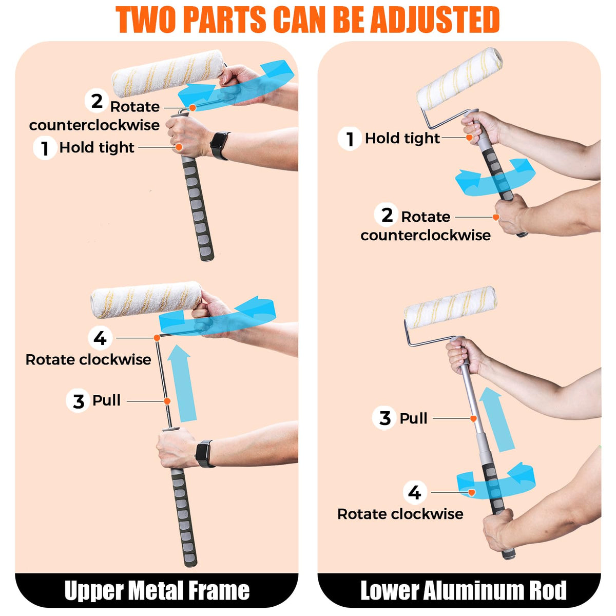 Roller kit ideal for walls and ceilings applications