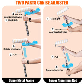 Roller kit ideal for walls and ceilings applications
