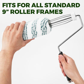 PinStone 9-inch nap roller excels on textured surfaces like stucco and brick.