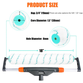 PinStone three-piece roller set for fast, hassle-free painting projects