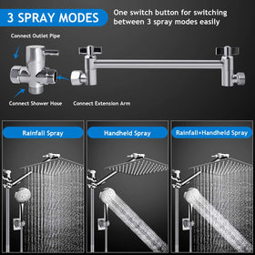 PinWin handheld showerhead with 5 settings for family use