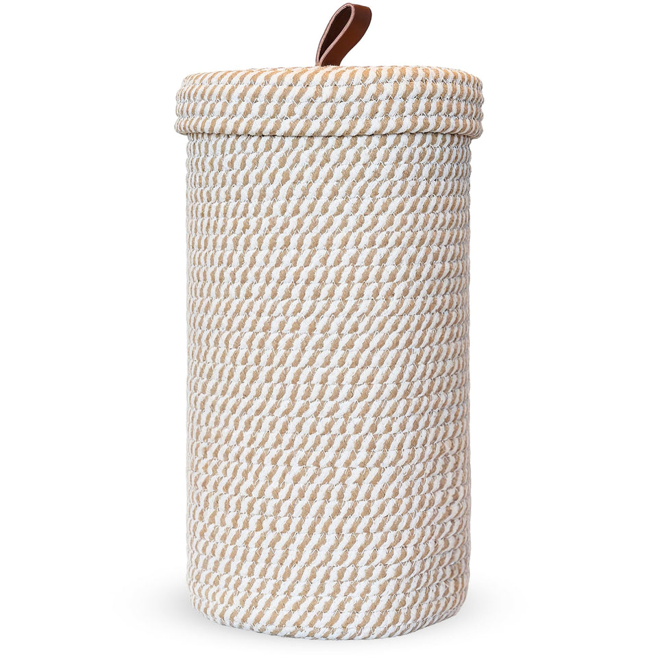 PINXIURY toilet paper holder stand demonstrates easy, freestanding placement in any bathroom.