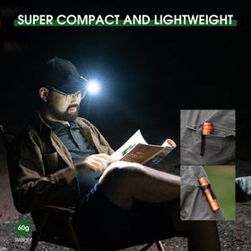 PIOOCAN IPX6 waterproof flashlight suitable for rain and splashes.
