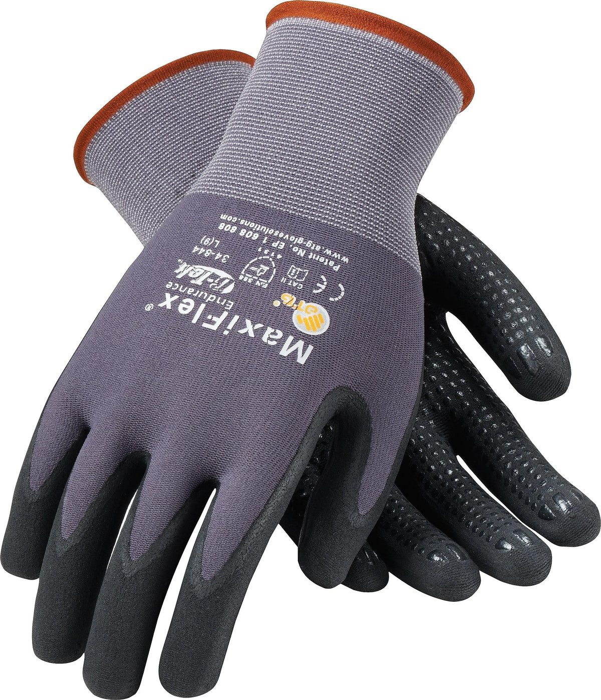 PIP MaxiFlex Endurance gloves in use demonstrating touchscreen compatibility and enhanced dexterity.