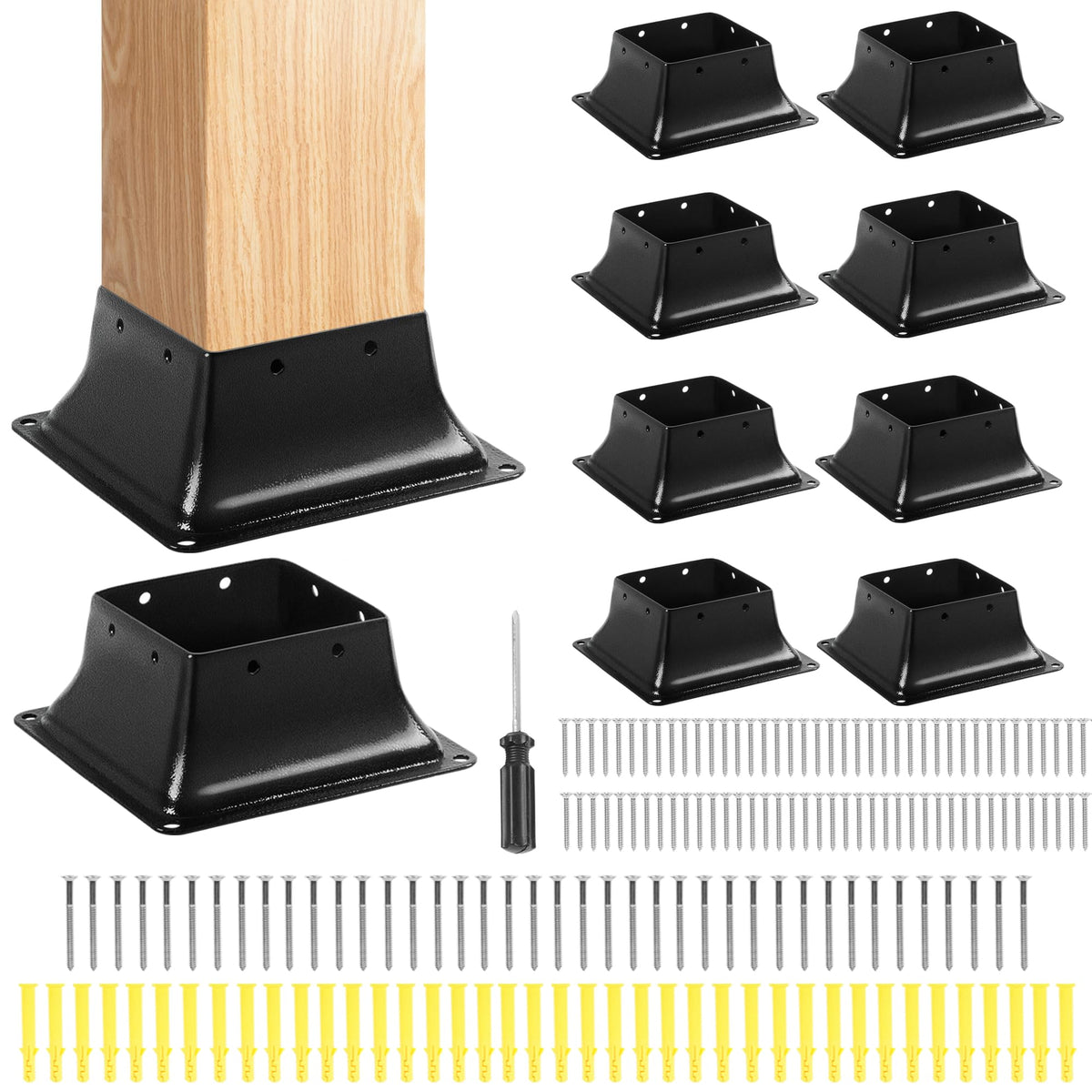 Pirosim 4x4 post base heavy duty for secure deck posts.