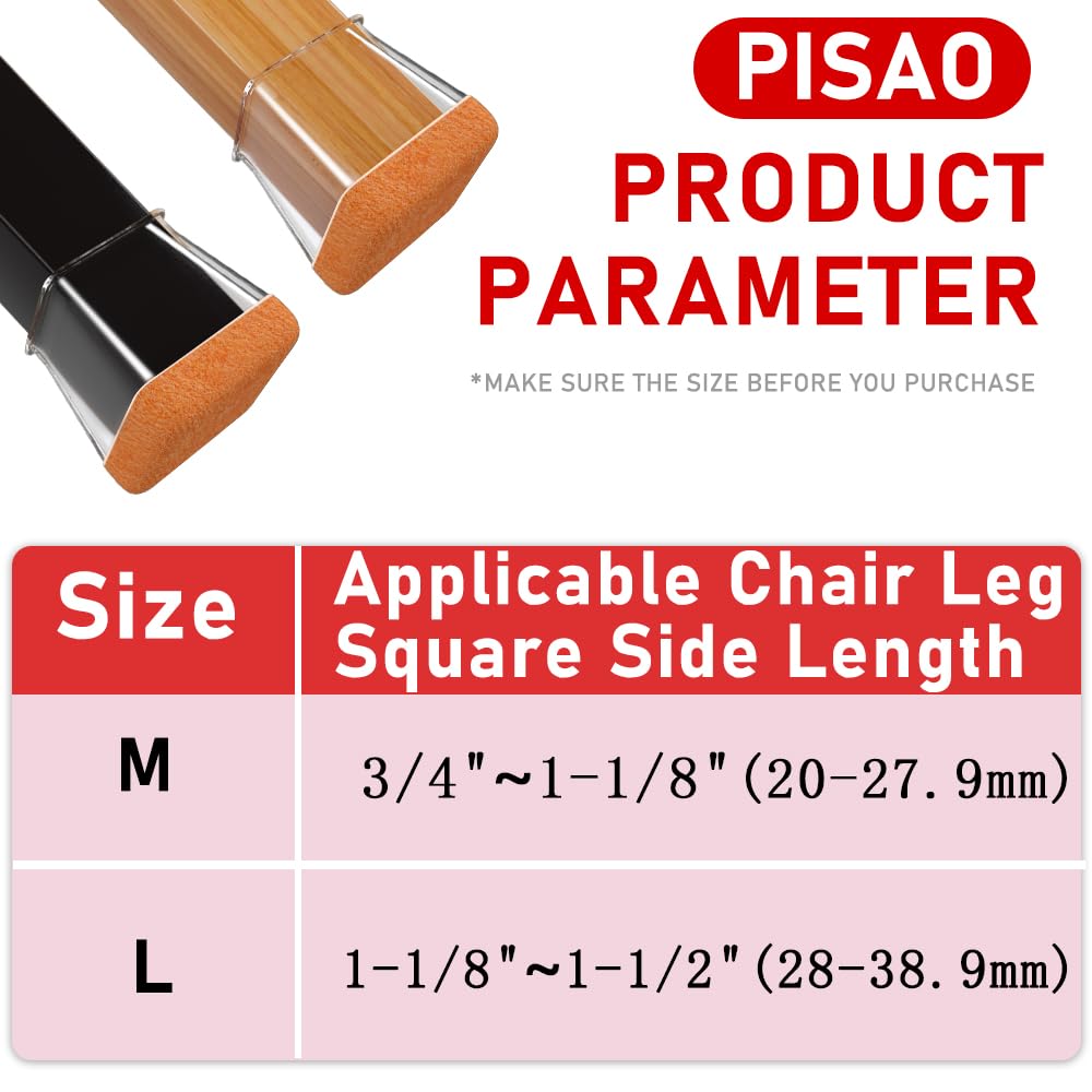 PISAO wood floor protection pads prevent scratches on hardwood