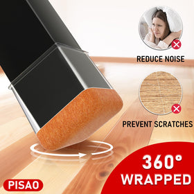 PISAO wrapped felt bottom pad designed for durability and smooth sliding.