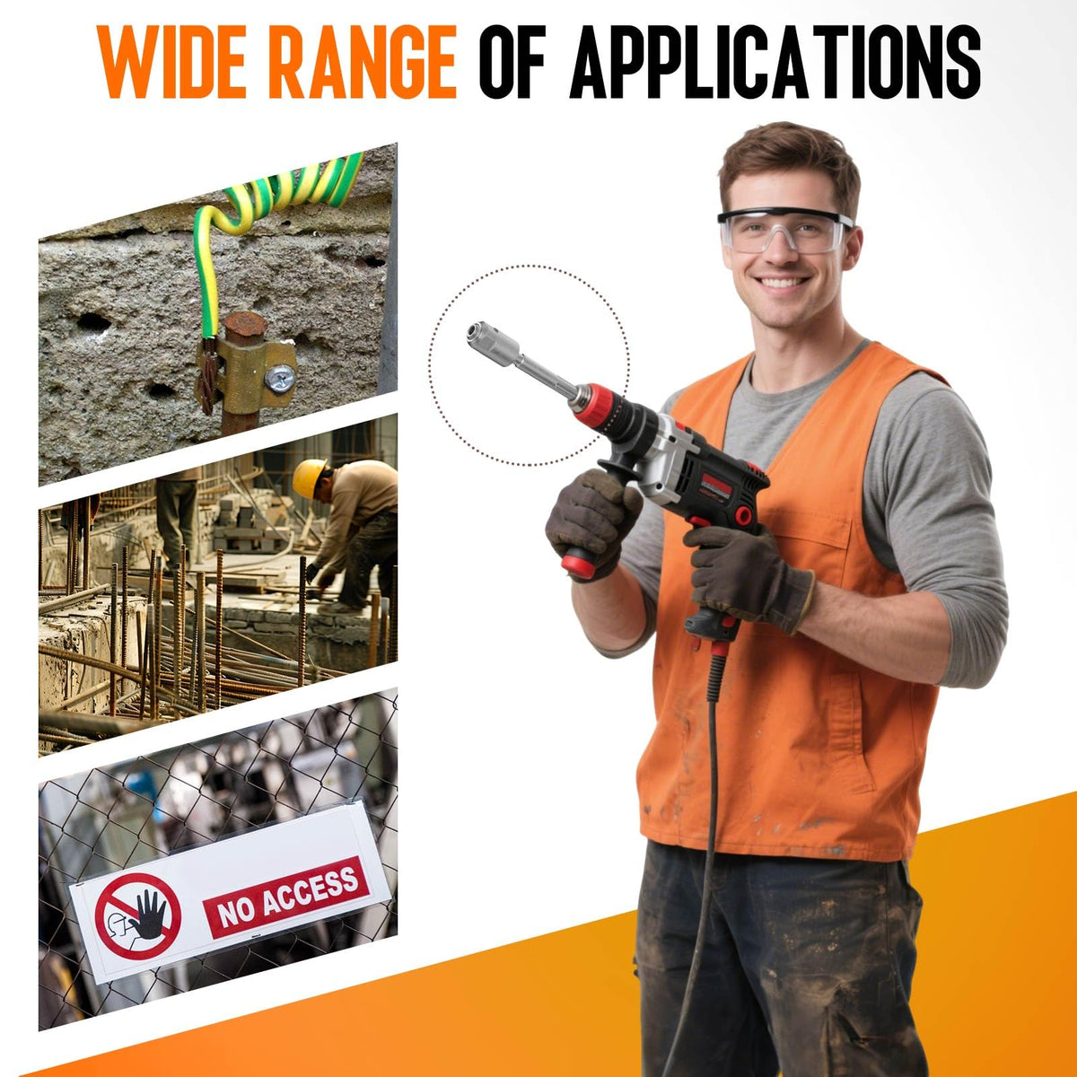 Pisman professional renovation scene using the adapter for masonry tasks