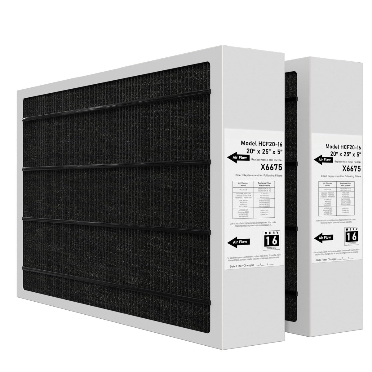 Pitymody X6675 20x25x5 filter ready for Lennox installation, improves indoor air quality.