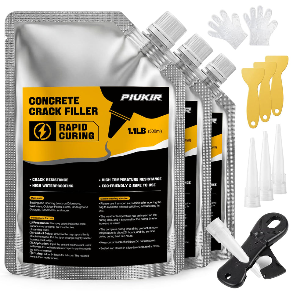 Piukir Concrete Crack Filler with nozzle cutter for easy application
