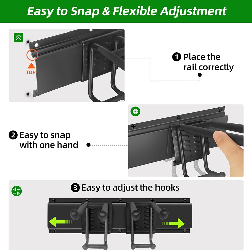 PIYILO adjustable hooks accommodate different tool sizes and shapes