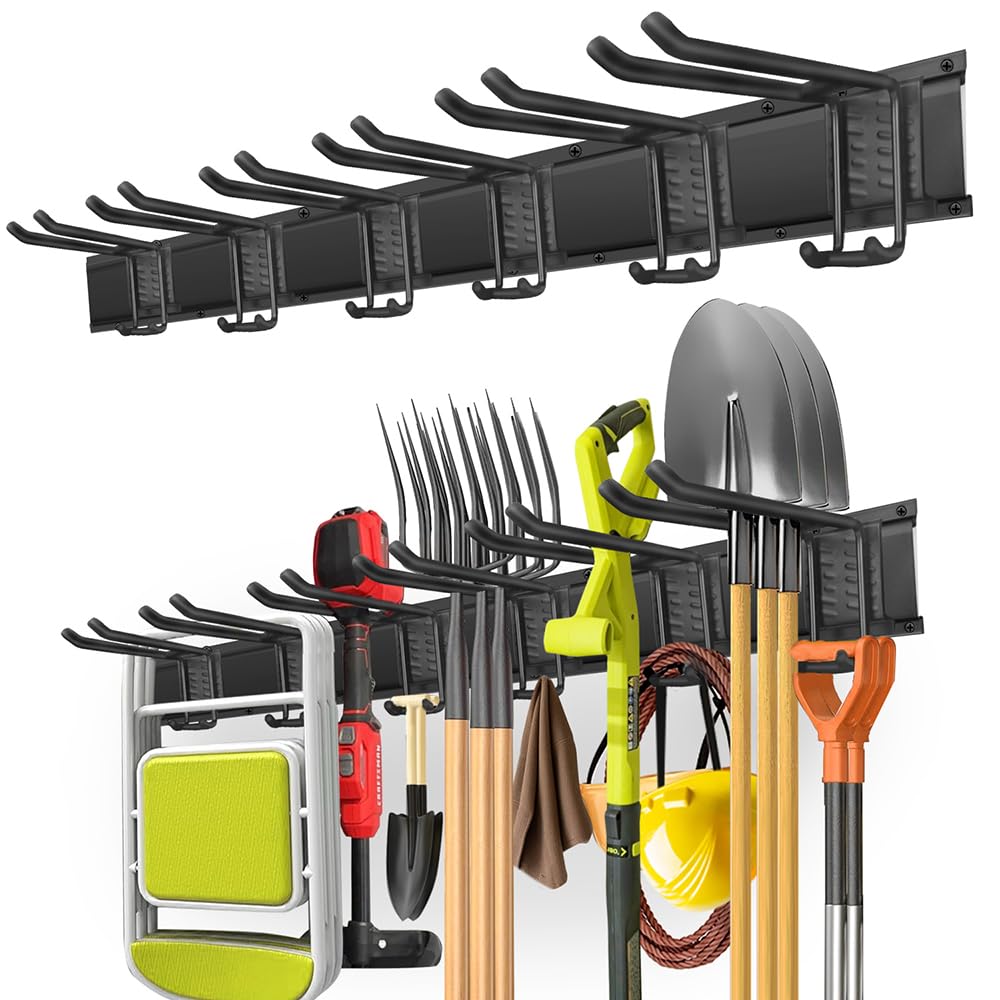 PIYILO garage tool organizer wall mount rail 48inch keeps tools organized and accessible