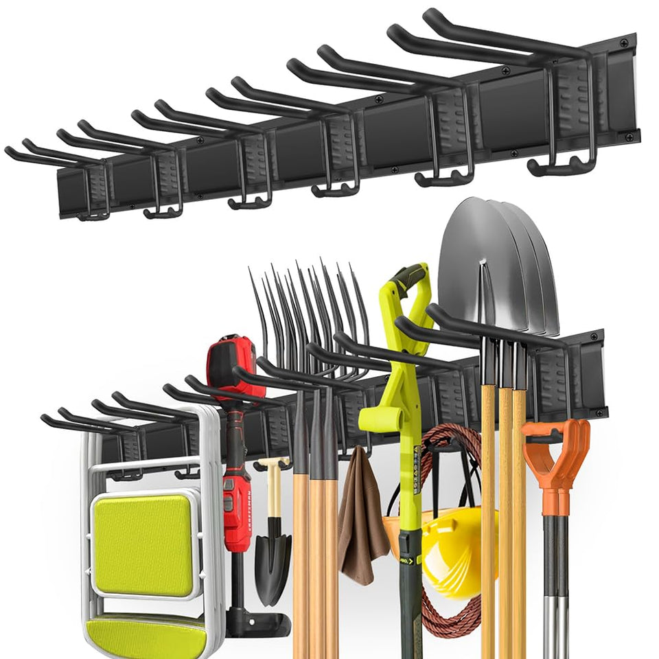 PIYILO garage tool organizer wall mount rail 48inch keeps tools organized and accessible