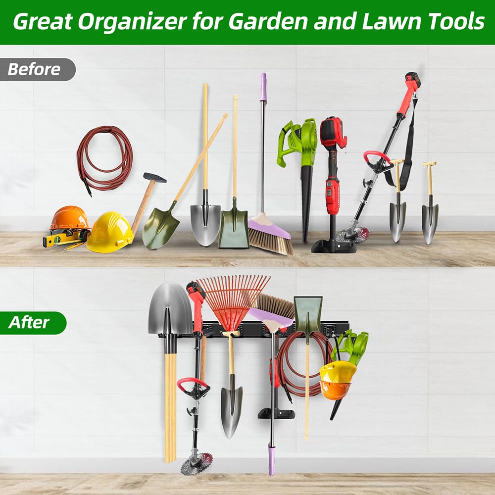 PIYILO garden tools organized for quick access during outdoor chores