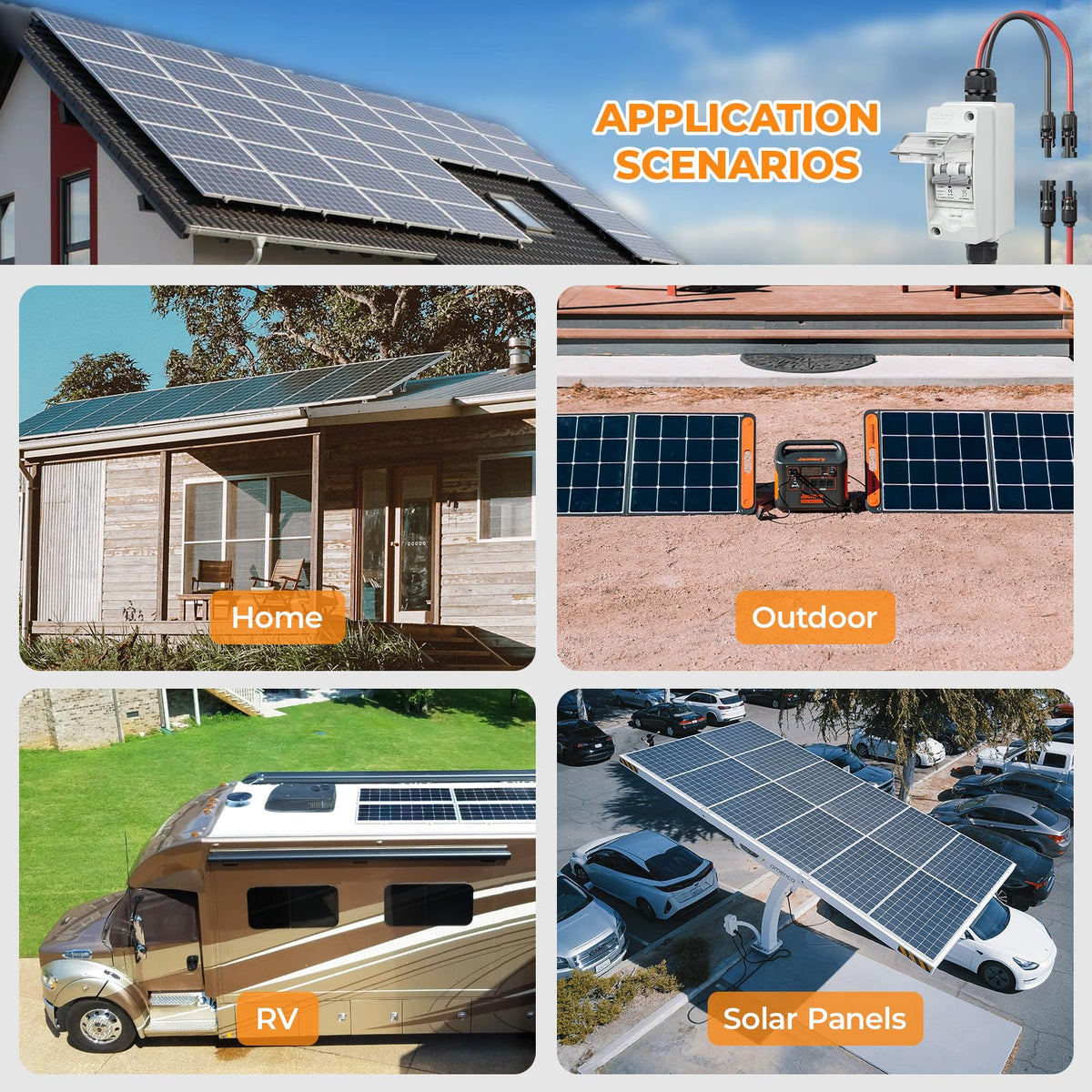 Pjerjzn outdoor usage scenario showing panel mounting under open sky.
