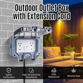 Pjerjzn IP66 weatherproof cover shows rugged protection for rain and dust.