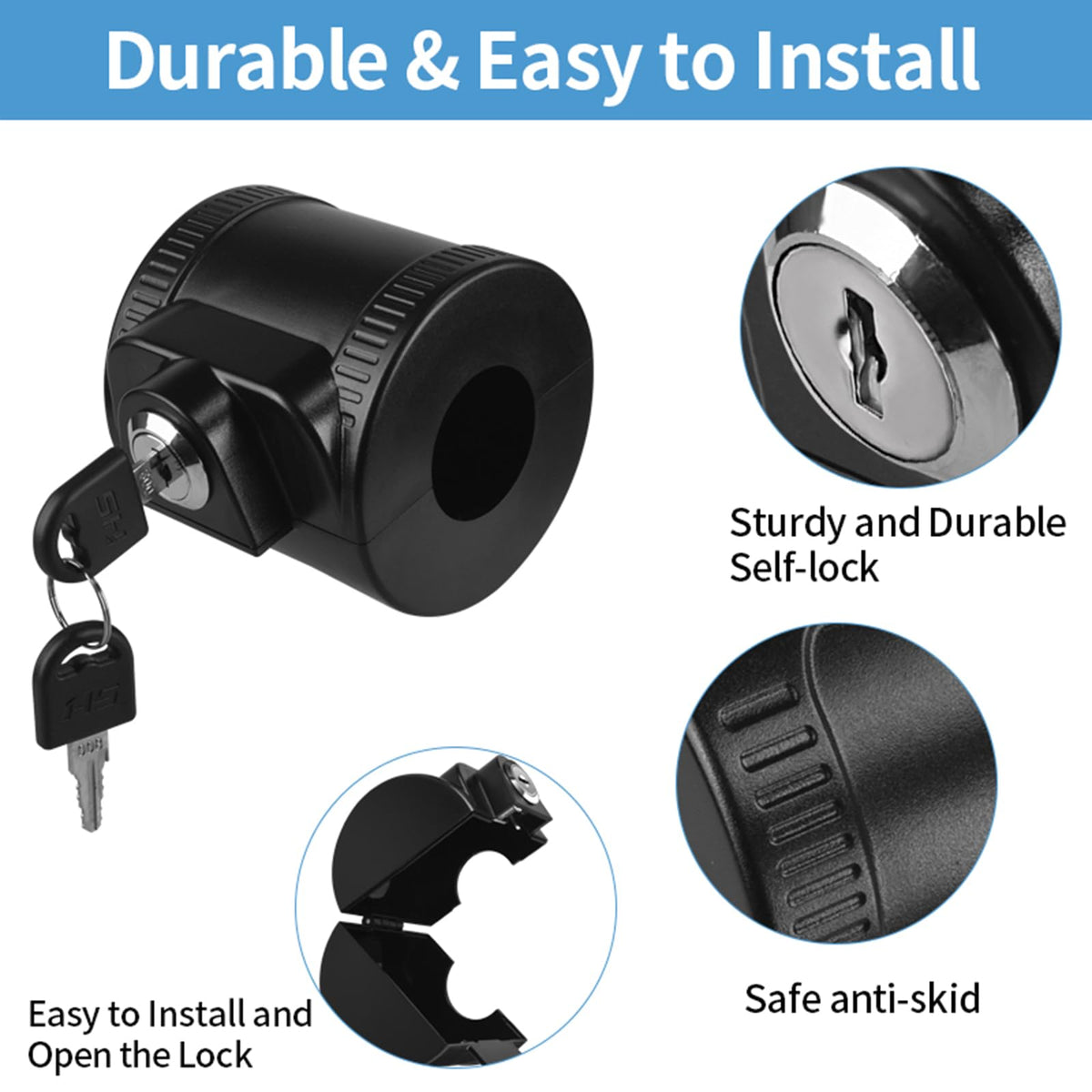 PKLIYH bathroom door safety cover on a circular knob to reduce accidental openings.