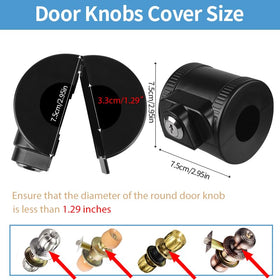 PKLIYH bedroom door safety cover installed on a knob for caregiver support.