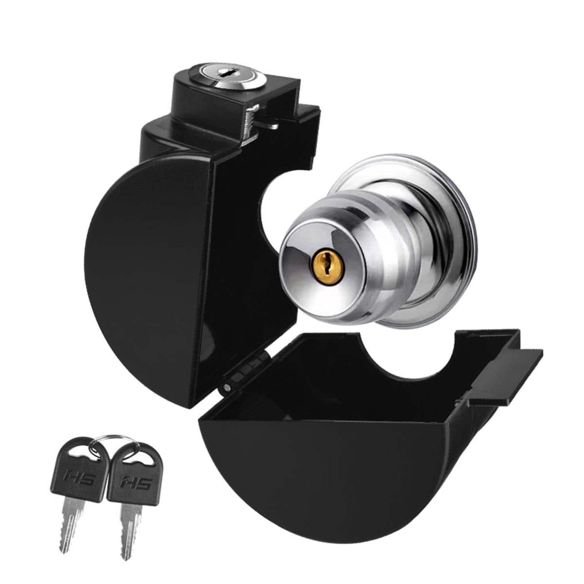 PKLIYH universal door knob cover on a circular knob highlighting safe access and protection.