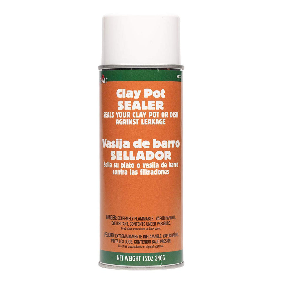 Plaid Clay Pot Sealer 12oz Clear bottle ready to protect terracotta pots.