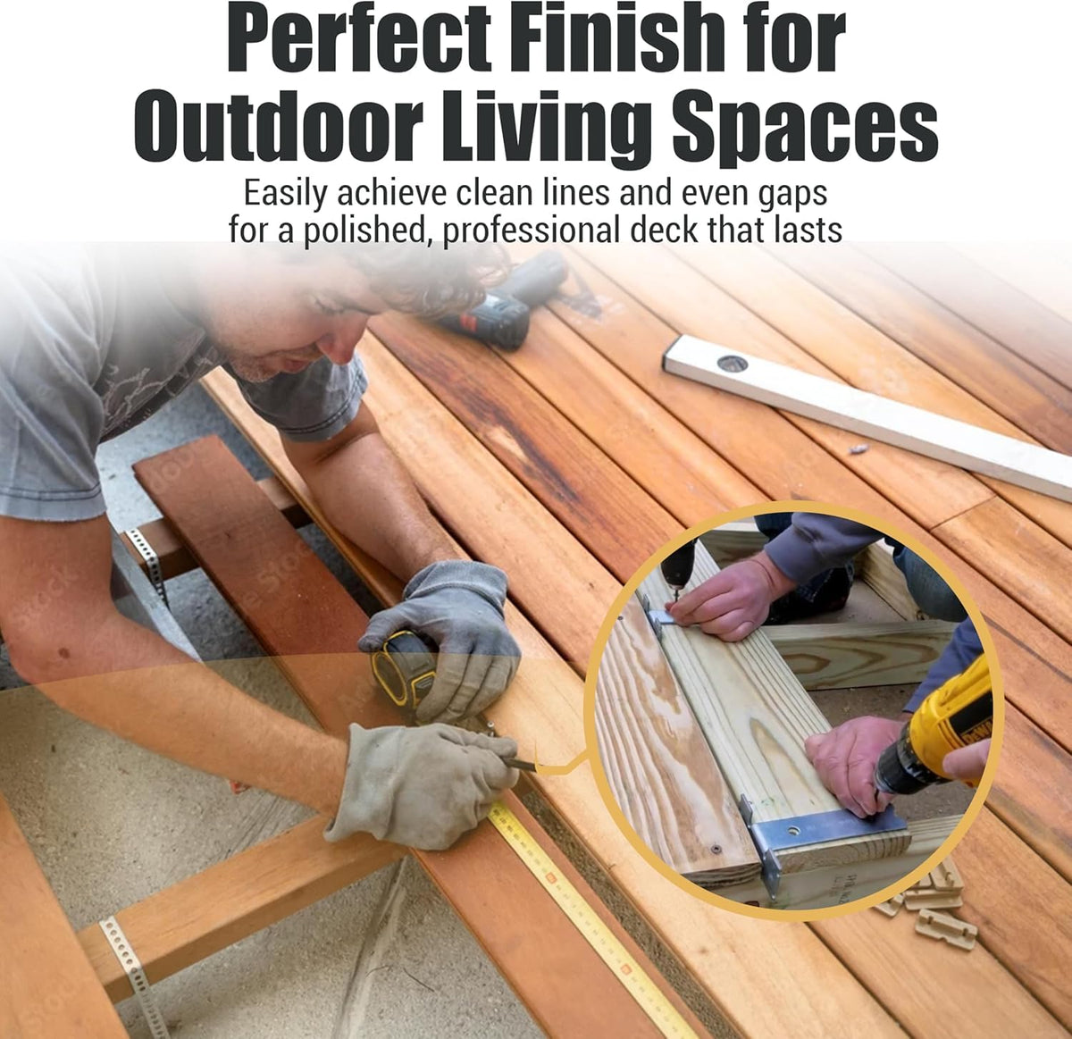 Plank Rite wood or composite decking use speeds up installation.