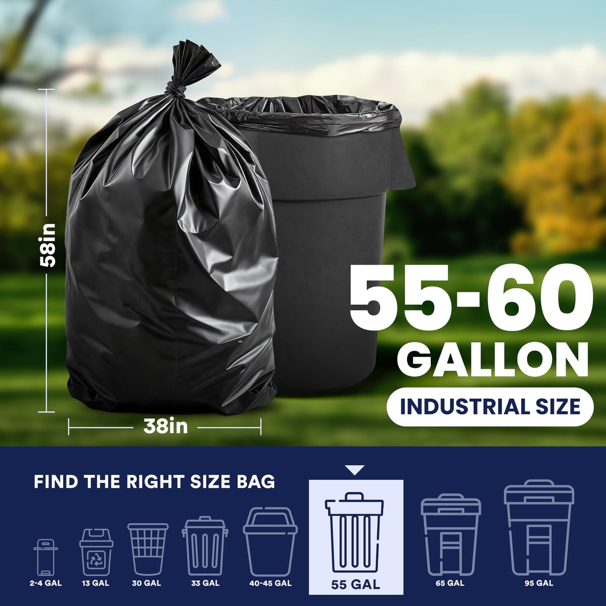 Plasticplace bags stacked in case with 32-count packaging.