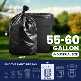 Plasticplace bags stacked in case with 32-count packaging.