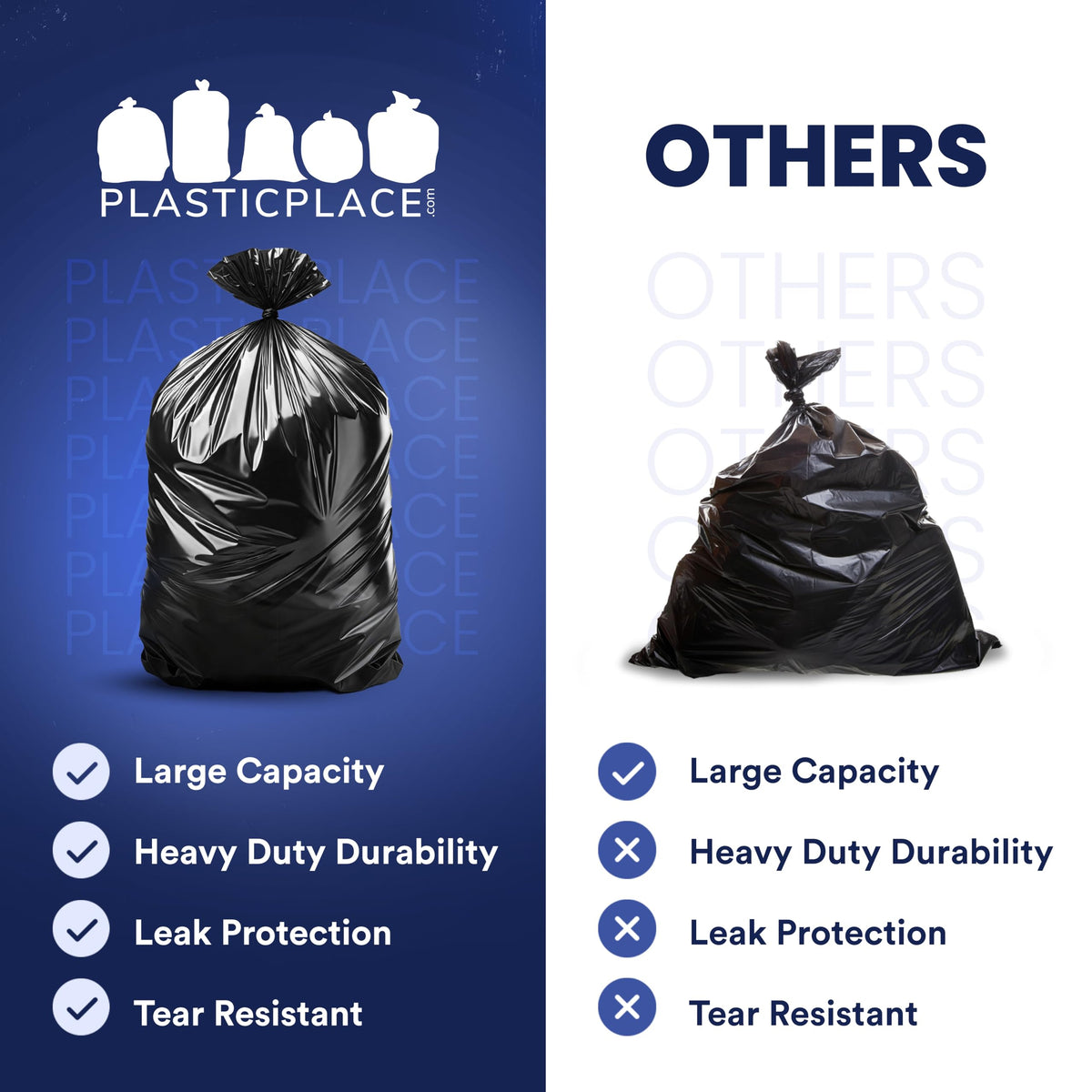 Plasticplace bag standing on a drum for easy liners.