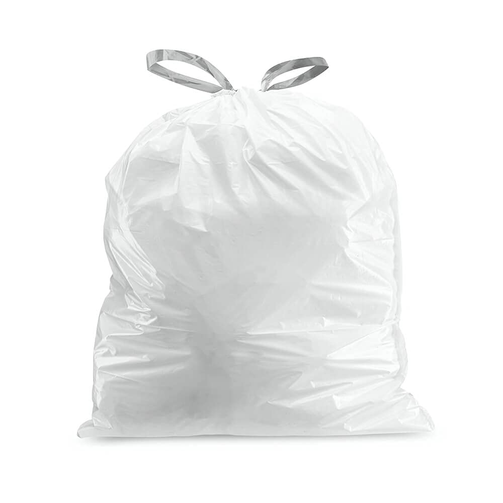 Plasticplace reinforced drawstring closure on a liner