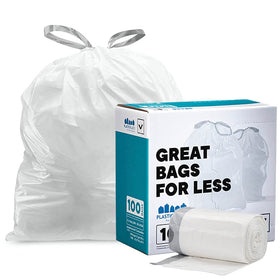 Plasticplace tear-resistant trash bag placed inside a Code V can