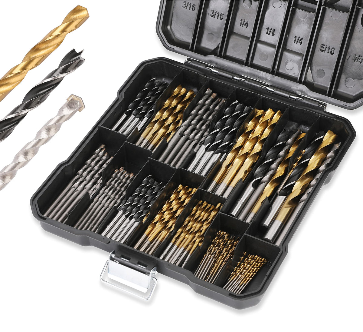 PLATINUMEDGE 140PC drill bits set in case for versatile home projects