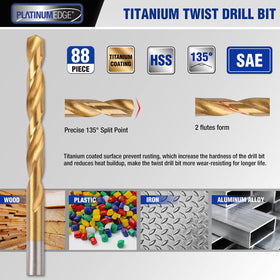 PLATINUMEDGE 26pc brad point bits deliver clean woodworking holes