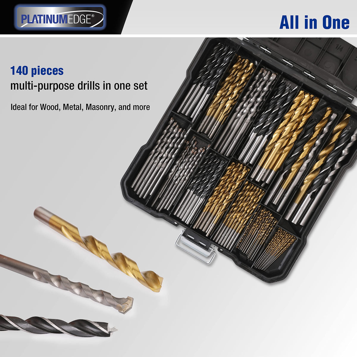 PLATINUMEDGE 26pc masonry bits ideal for brick and concrete drilling