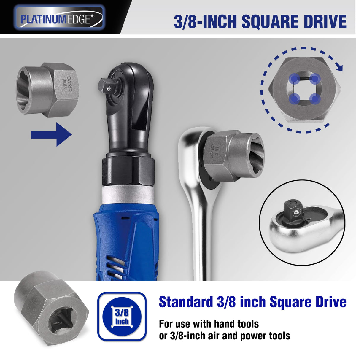 PLATINUMEDGE reverse spiral flutes bite into damaged bolts for grip.