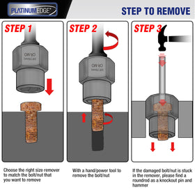 PLATINUMEDGE clearly marked sizes help quick identification during repairs.