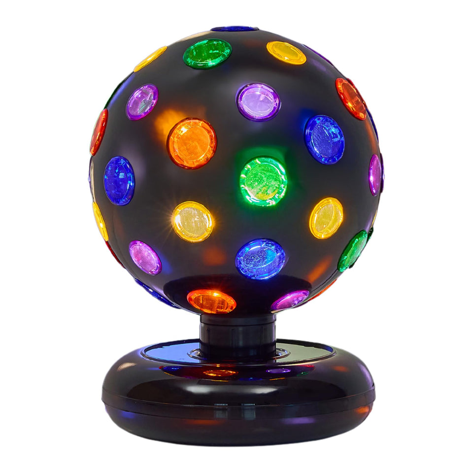 Playbees rotating disco ball LED lights 11inch illuminate parties with a dynamic centerpiece.