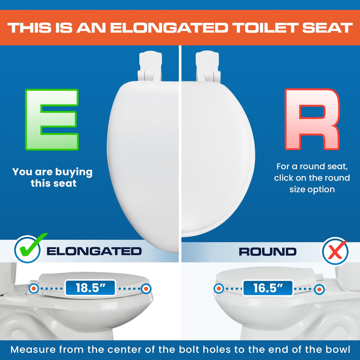 Plexon slow-close lid and seat reduce noise during closing for peaceful bathrooms.