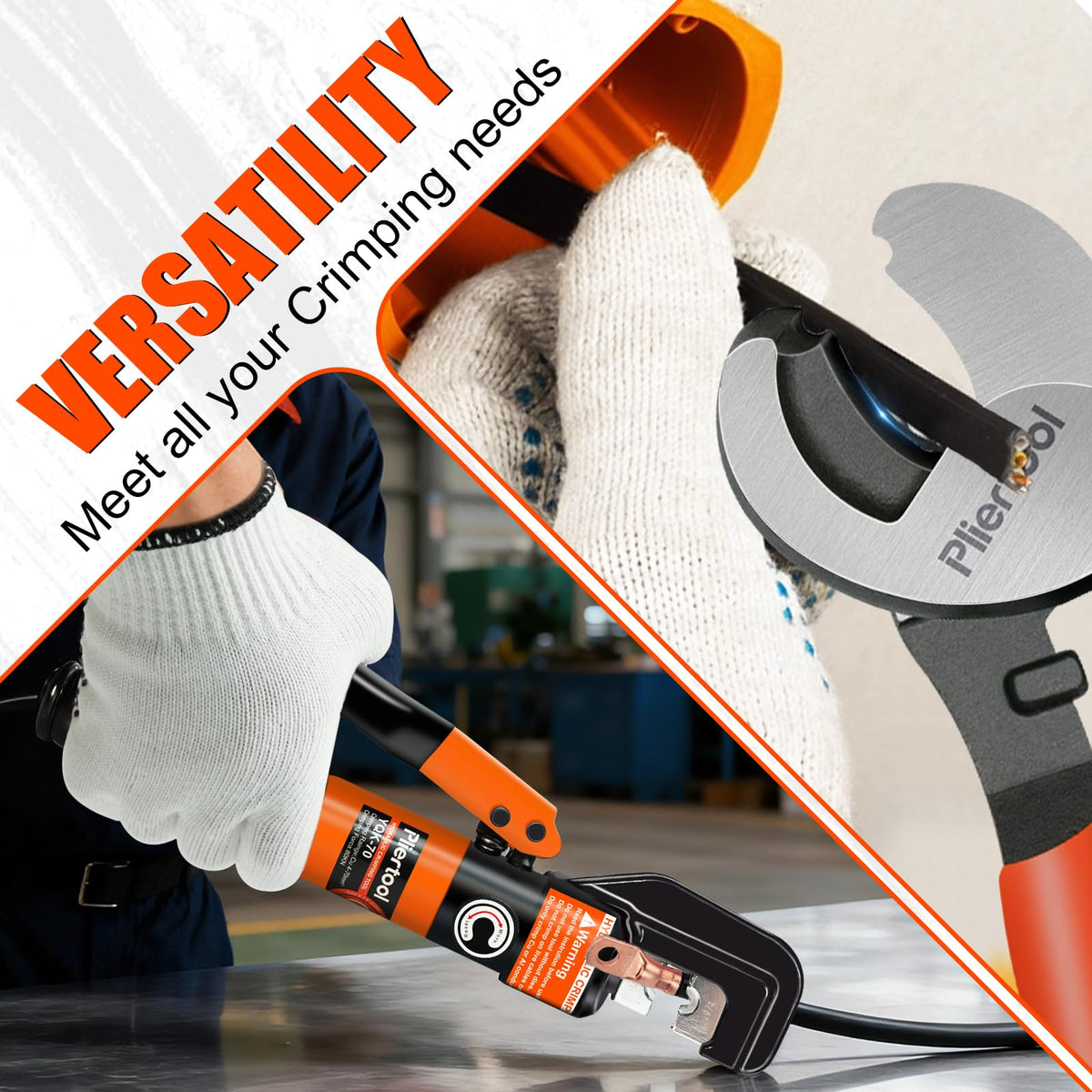 Pliertool compact professional crimper blends power with portability.