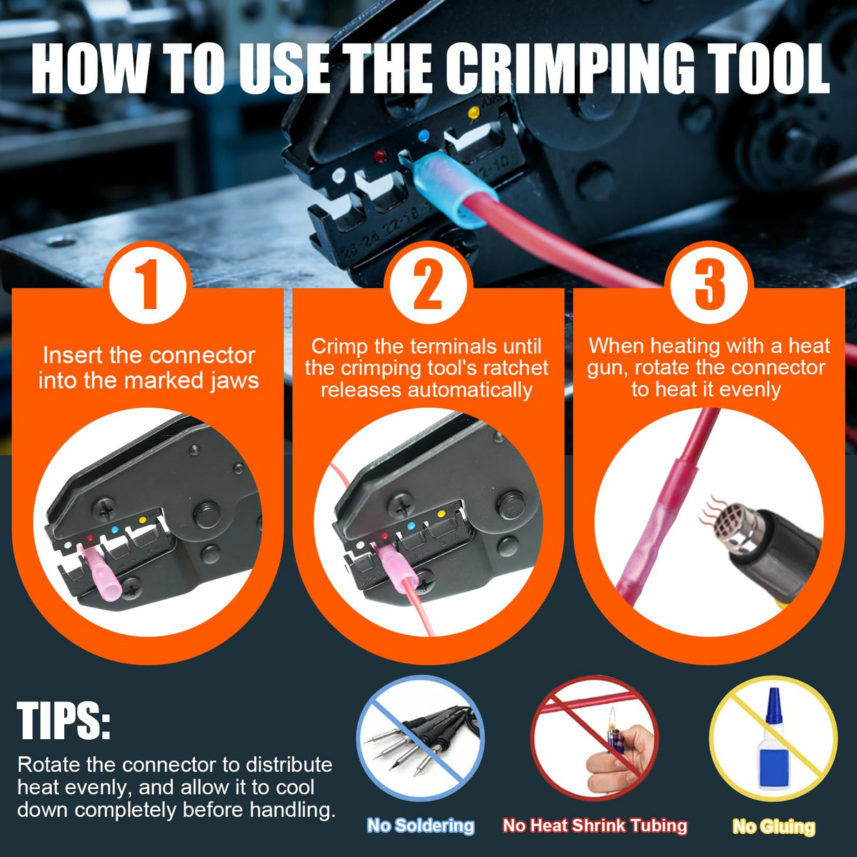 Pliertool crimping tool features quick-release lever for easy jaw release.
