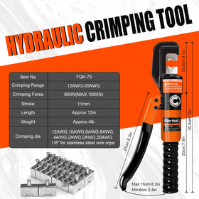 Pliertool dedicated 1-8 inch die for stainless steel rope crimping