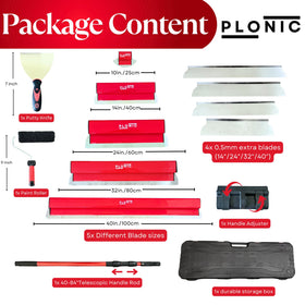PLONIC portable case keeps blades secure and organized on site.