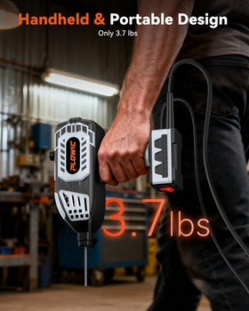 PLOWIC lightweight 3.7 lbs welder for easy portability.