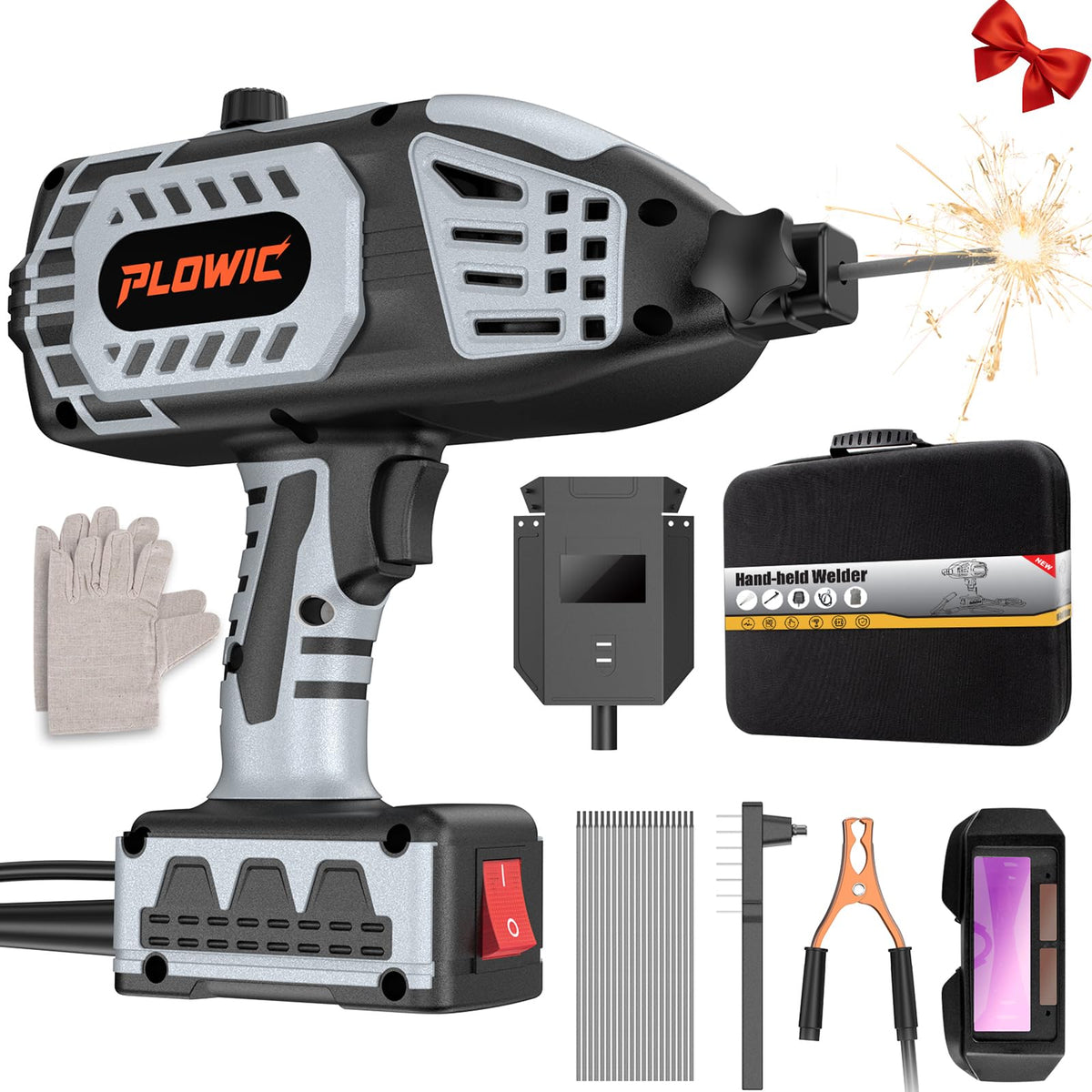 PLOWIC portable welding machine 110V with compact design for quick home repairs.