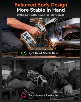 PLOWIC arc-force mode stabilizes the arc during position changes for steadier welds.