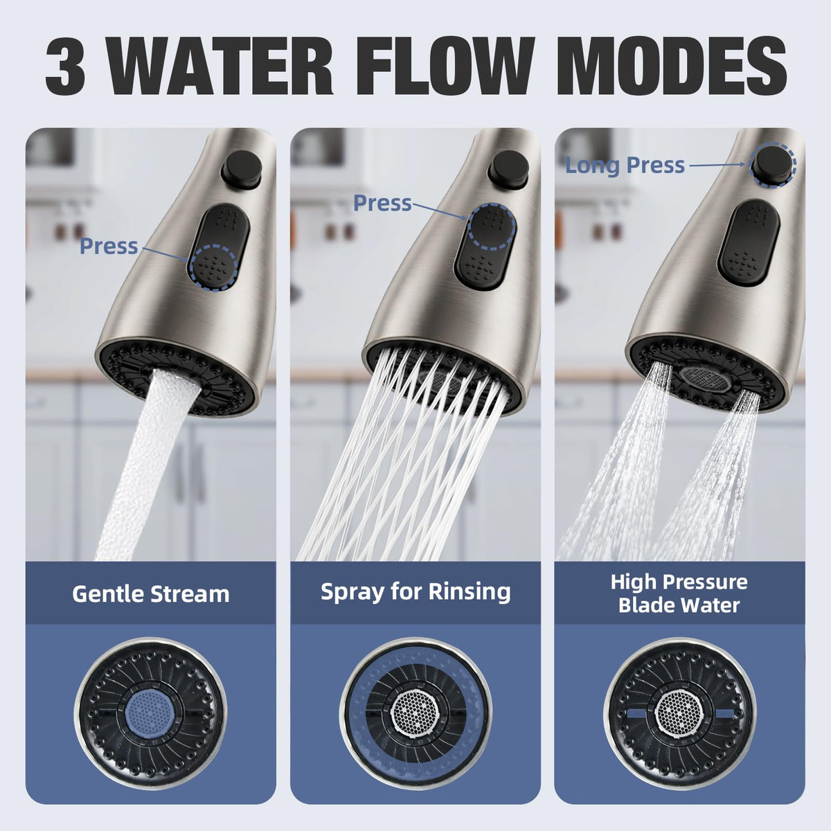 Plubserrve faucet head includes 9 adapters for broad compatibility