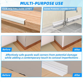 Pluden bathroom and kitchen edge trim enhancing safety and aesthetics.