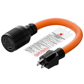 Plugrand 1ft adapter front view for easy outdoor power connections