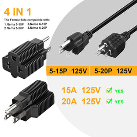 Plugrand 20A 125V camping adapter for outdoor outlet access