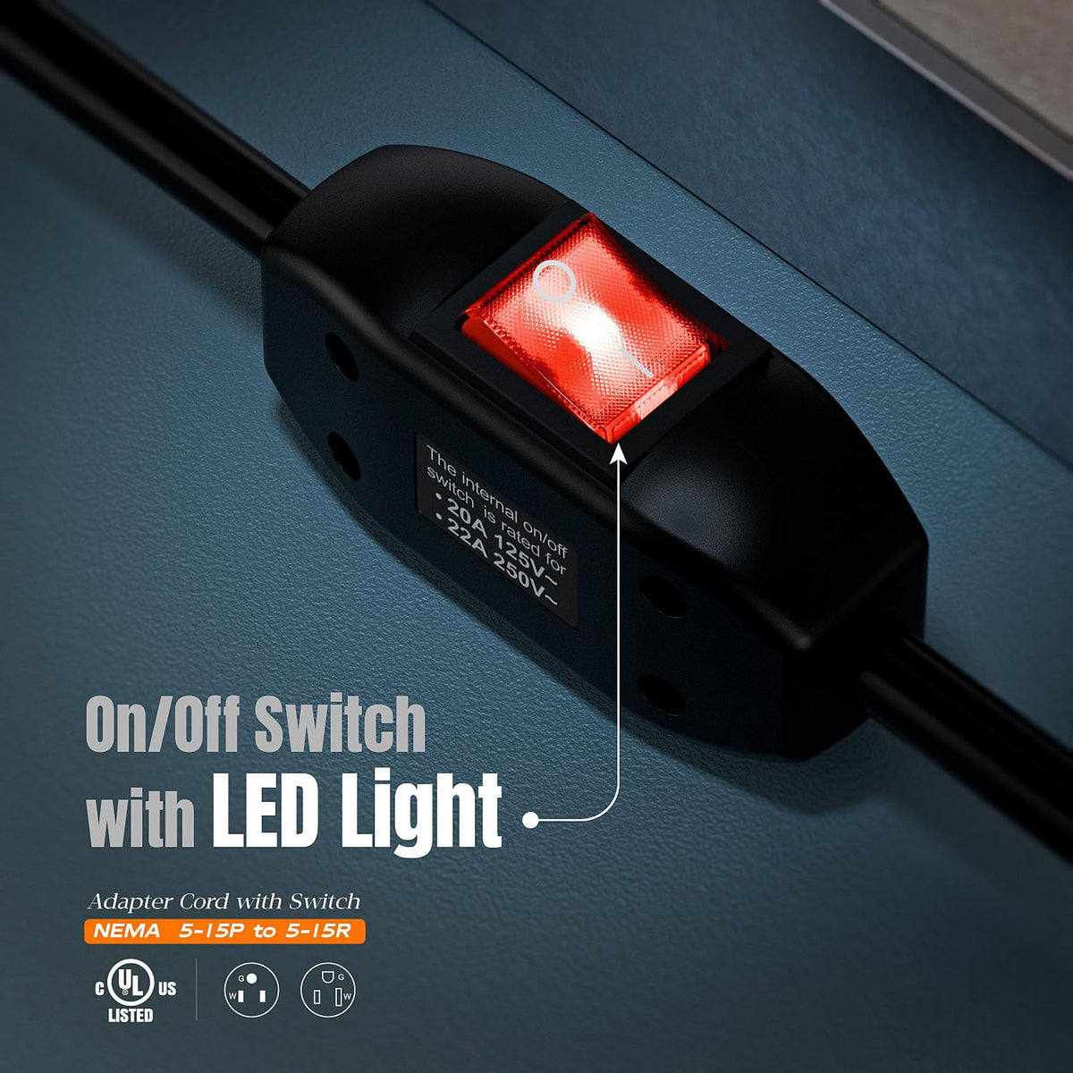 Plugrand black 40 cm extension cord designed for tidy desk setups